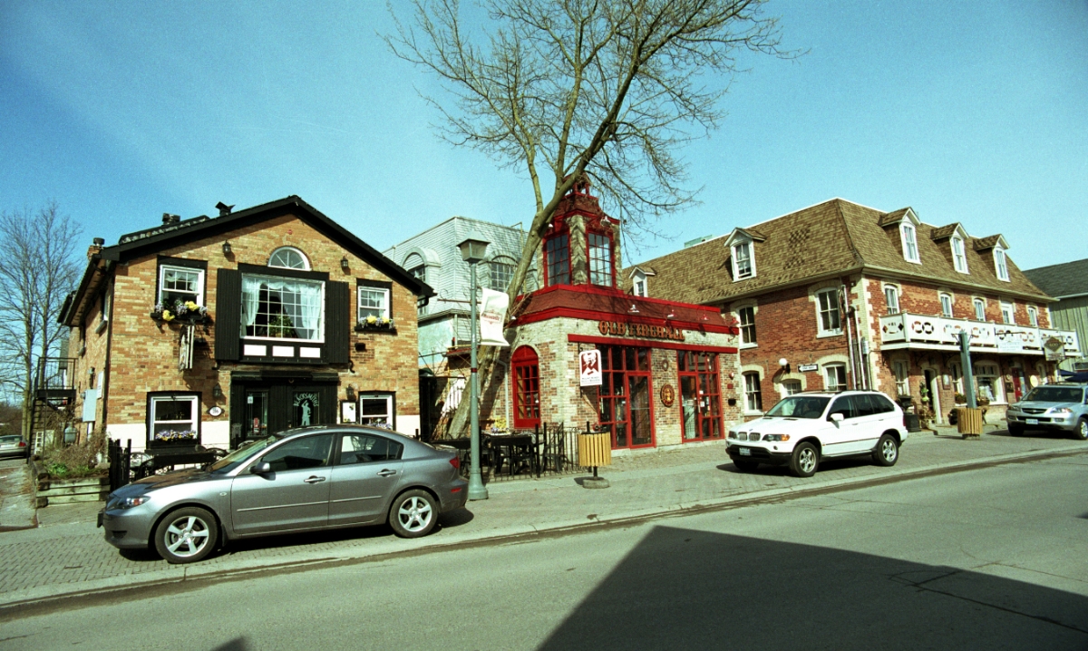 Historic Main Street Unionville in Markham in autumn